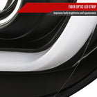 2014-2021 Toyota Tundra LED C-Bar Projector Headlights w/ LED Turn Signal Lights (Matte Black Housing/Clear lens)
