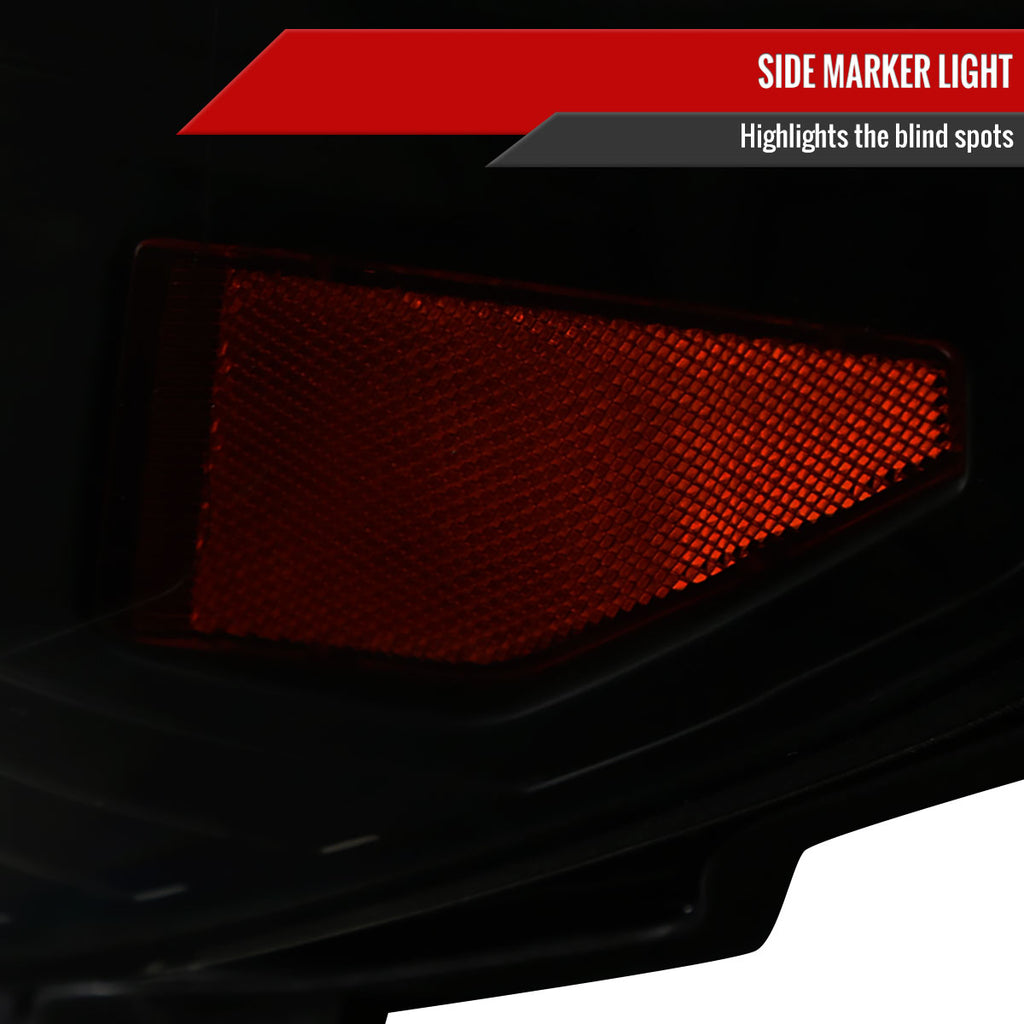 2014-2021 Toyota Tundra LED C-Bar Projector Headlights w/ Sequential Arrow Turn Signals (Matte Black Housing/Smoke Lens)