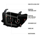 2014-2021 Toyota Tundra LED C-Bar Projector Headlights w/ Sequential Arrow Turn Signals (Matte Black Housing/Smoke Lens)