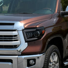 2014-2021 Toyota Tundra LED C-Bar Projector Headlights w/ Sequential Arrow Turn Signals (Matte Black Housing/Smoke Lens)