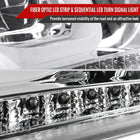 2012-2017 Hyundai Veloster LED Light Bar Projector Headlight w/ Sequential Turn Signal Lights (Chrome Housing/Clear Lens)