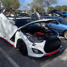 2012-2017 Hyundai Veloster LED Bar Projector Headlights w/ Sequential Turn Signal Lights (Glossy Black Housing/Smoke Lens)