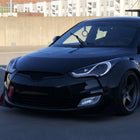 2012-2017 Hyundai Veloster LED Bar Projector Headlights w/ Sequential Turn Signal Lights (Glossy Black Housing/Smoke Lens)