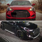 2012-2017 Hyundai Veloster LED Bar Projector Headlight w/ Sequential Turn Signal Lights (Matte Black Housing/Clear Lens)