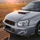 2004-2005 Subaru Impreza WRX STI Outback Projector Headlights w/ LED Light Bar (Chrome Housing/Clear Lens)