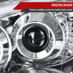 2004-2005 Subaru Impreza WRX STI Outback Projector Headlights w/ LED Light Bar (Chrome Housing/Clear Lens)