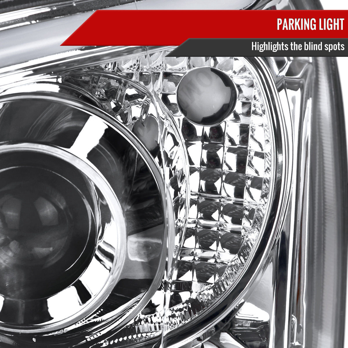 2004-2005 Subaru Impreza WRX STI Outback Projector Headlights w/ LED Light Bar (Chrome Housing/Clear Lens)