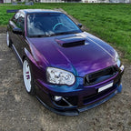 2004-2005 Subaru Impreza WRX STI Outback Projector Headlights w/ LED Light Bar (Chrome Housing/Clear Lens)