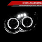 2004-2005 Subaru Impreza WRX STI Outback Dual Halo Projector Headlights (Chrome Housing/Clear Lens)