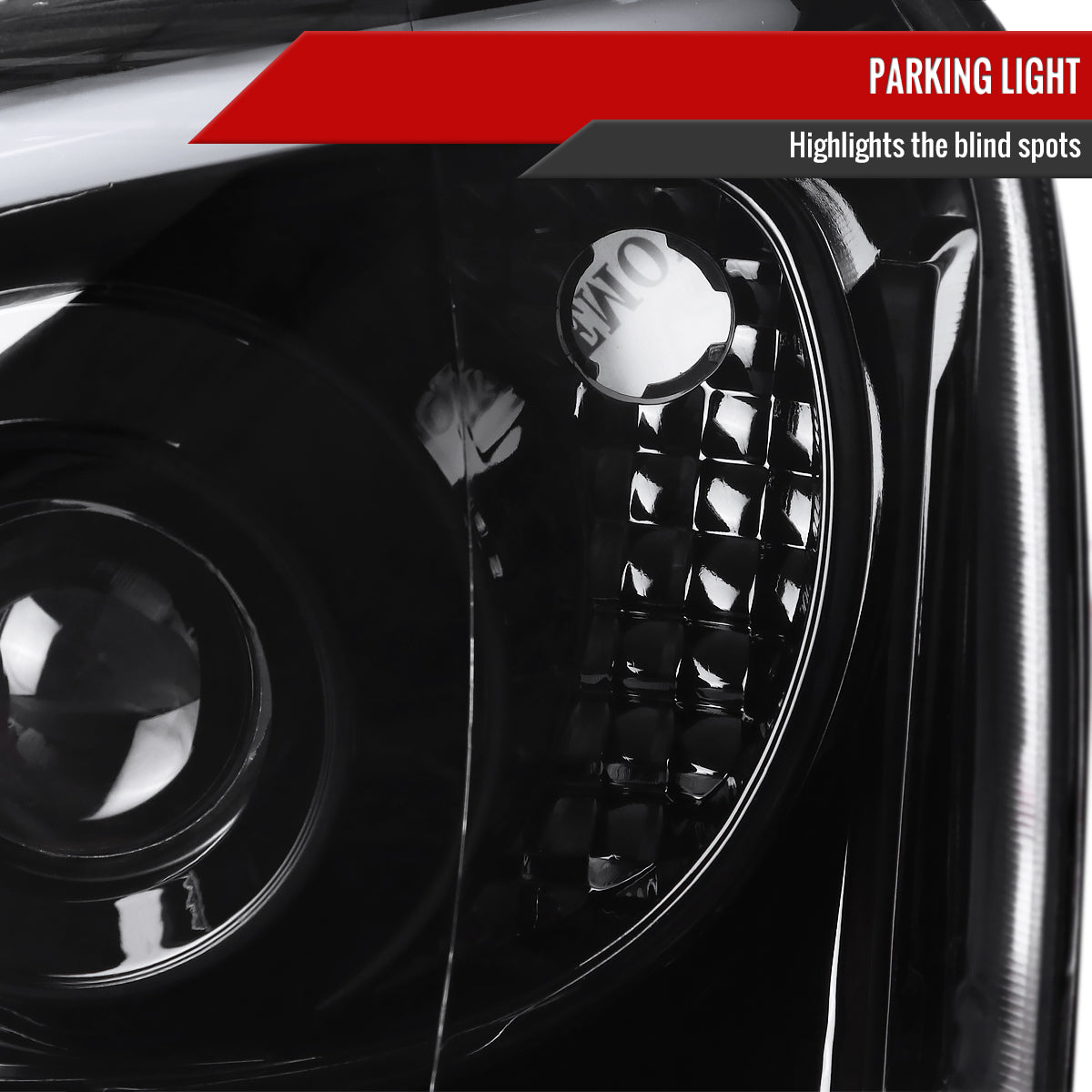 2004-2005 Subaru Impreza WRX STI Outback Projector Headlights w/ LED Light Bar (Glossy Black Housing/Clear Lens)