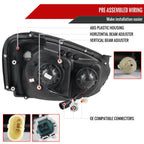 2004-2005 Subaru Impreza WRX STI Outback Projector Headlights w/ LED Light Bar (Glossy Black Housing/Clear Lens)