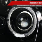 2004-2005 Subaru Impreza WRX STI Outback Dual Halo Projector Headlights (Glossy Black Housing/Smoke Lens)
