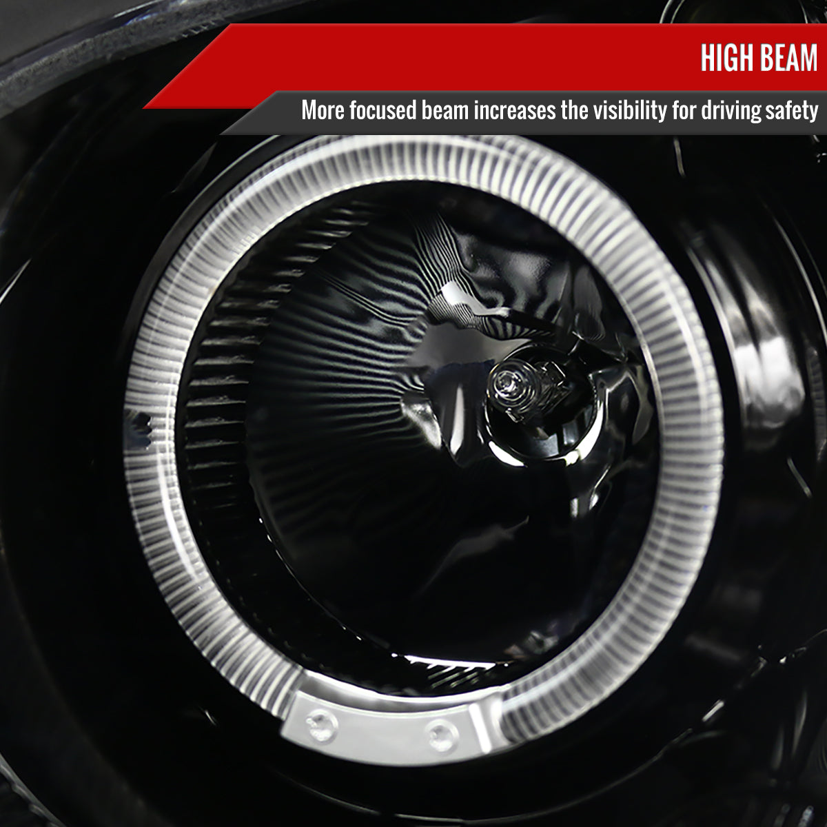 2004-2005 Subaru Impreza WRX STI Outback Dual Halo Projector Headlights (Glossy Black Housing/Smoke Lens)