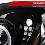 2004-2005 Subaru Impreza WRX STI Outback Dual Halo Projector Headlights (Glossy Black Housing/Smoke Lens)