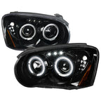 2004-2005 Subaru Impreza WRX STI Outback Dual Halo Projector Headlights (Glossy Black Housing/Smoke Lens)