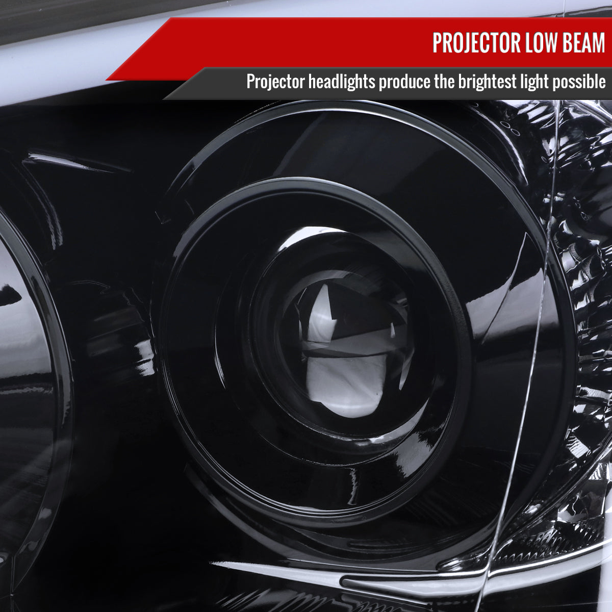 2004-2005 Subaru Impreza WRX STI Outback Projector Headlights w/ LED Light Bar (Glossy Black Housing/Smoke Lens)