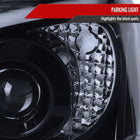 2004-2005 Subaru Impreza WRX STI Outback Projector Headlights w/ LED Light Bar (Glossy Black Housing/Smoke Lens)