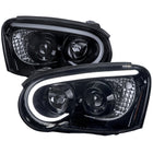 2004-2005 Subaru Impreza WRX STI Outback Projector Headlights w/ LED Light Bar (Glossy Black Housing/Smoke Lens)
