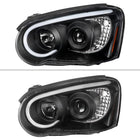 2004-2005 Subaru Impreza WRX/STI Outback Projector Headlights w/ LED Bar (Matte Black Housing/Clear Lens)
