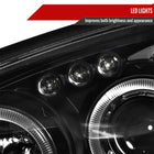 2004-2005 Subaru Impreza WRX STI Outback Dual Halo Projector Headlights (Matte Black Housing/Clear Lens)
