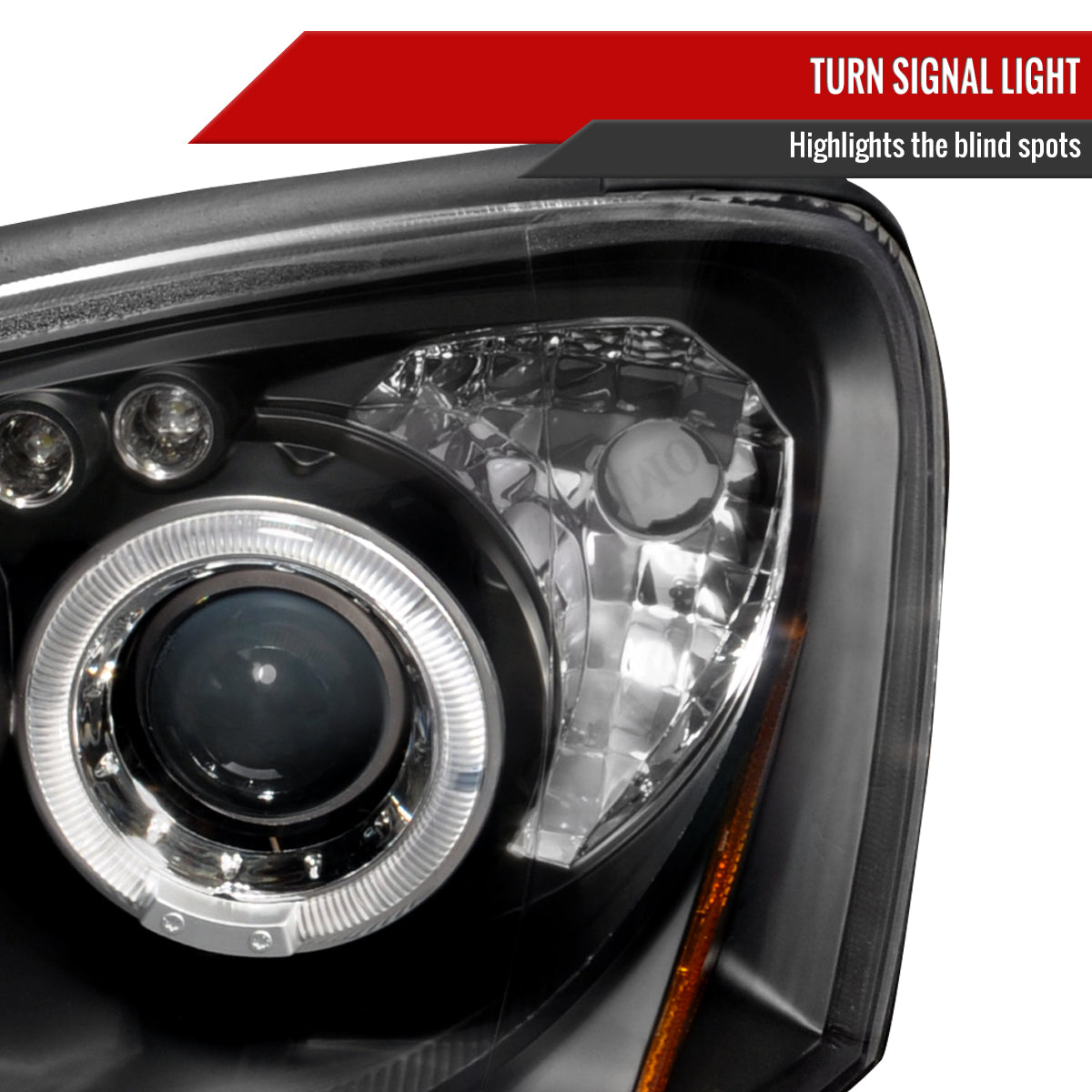 2004-2005 Subaru Impreza WRX STI Outback Dual Halo Projector Headlights (Matte Black Housing/Clear Lens)