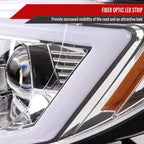 2006-2007 Subaru Impreza WRX STI LED Bar Sequential Turn Signal Projector Headlights (Chrome Housing/Clear Lens)