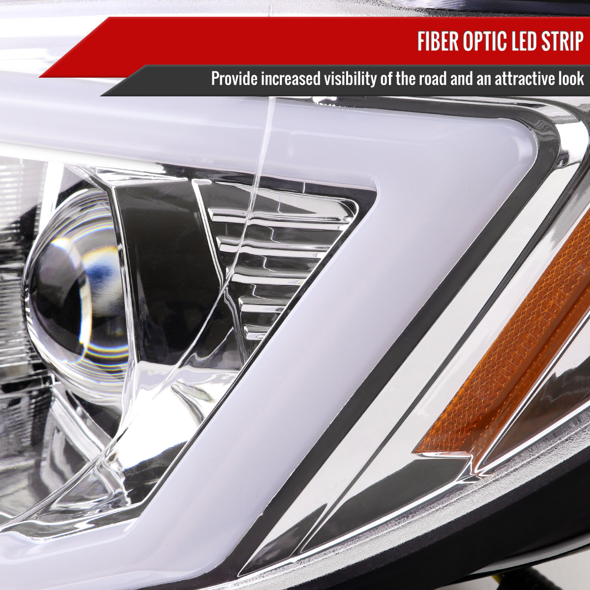 2006-2007 Subaru Impreza WRX STI LED Bar Sequential Turn Signal Projector Headlights (Chrome Housing/Clear Lens)