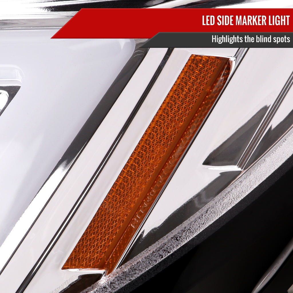 2006-2007 Subaru Impreza WRX STI LED Bar Sequential Turn Signal Projector Headlights (Chrome Housing/Clear Lens)