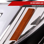 2006-2007 Subaru Impreza WRX STI LED Bar Sequential Turn Signal Projector Headlights (Chrome Housing/Clear Lens)