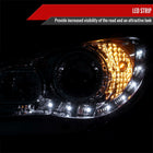 2006-2007 Subaru Impreza WRX/STI Projector Headlights w/ LED Light Strip (Chrome Housing/Clear Lens)