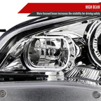 2006-2007 Subaru Impreza WRX/STI Projector Headlights w/ LED Light Strip (Chrome Housing/Clear Lens)
