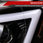 2006-2007 Subaru Impreza WRX STI LED Bar Sequential Turn Signal Projector Headlights (Glossy Black Housing/Clear Lens)