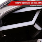 2006-2007 Subaru Impreza WRX STI LED Bar Sequential Turn Signal Projector Headlights (Glossy Black Housing/Clear Lens)