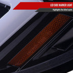 2006-2007 Subaru Impreza WRX STI LED Bar Sequential Turn Signal Projector Headlights (Glossy Black Housing/Smoke Lens)