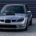 2006-2007 Subaru Impreza WRX STI LED Bar Sequential Turn Signal Projector Headlights (Glossy Black Housing/Smoke Lens)