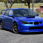 2006-2007 Subaru Impreza WRX STI LED Bar Sequential Turn Signal Projector Headlights (Glossy Black Housing/Smoke Lens)
