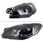 2006-2007 Subaru Impreza WRX/STI Projector Headlights w/ LED Light Strip (Glossy Black Housing/Smoke Lens)