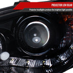 2006-2007 Subaru Impreza WRX/STI Projector Headlights w/ LED Light Strip (Glossy Black Housing/Smoke Lens)