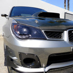 2006-2007 Subaru Impreza WRX/STI Projector Headlights w/ LED Light Strip (Glossy Black Housing/Smoke Lens)