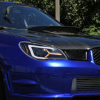 2006-2007 Subaru Impreza WRX STI LED Bar Sequential Turn Signal Projector Headlights (Matte Black Housing/Clear Lens)