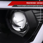 2006-2007 Subaru Impreza WRX STI LED Bar Sequential Turn Signal Projector Headlights (Matte Black Housing/Clear Lens)