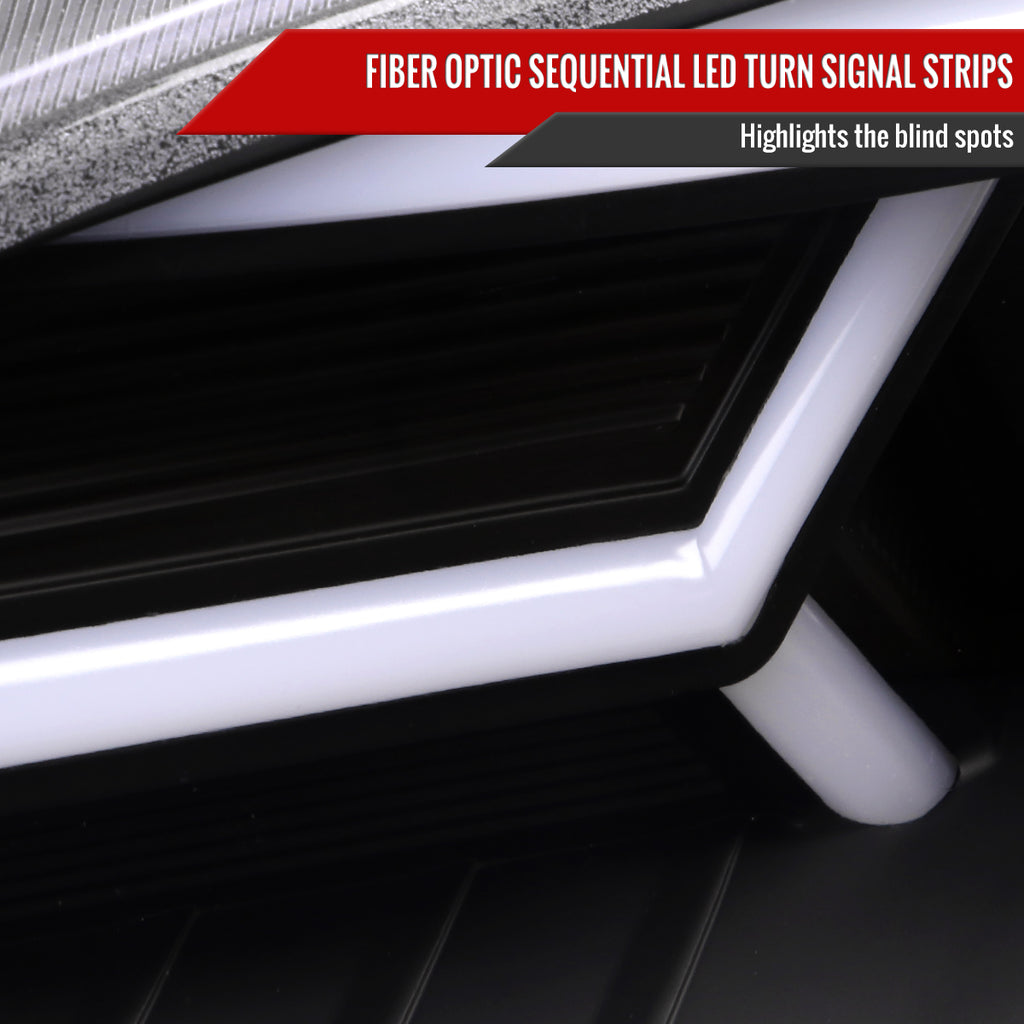 2006-2007 Subaru Impreza WRX STI LED Bar Sequential Turn Signal Projector Headlights (Matte Black Housing/Clear Lens)