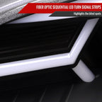 2006-2007 Subaru Impreza WRX STI LED Bar Sequential Turn Signal Projector Headlights (Matte Black Housing/Clear Lens)