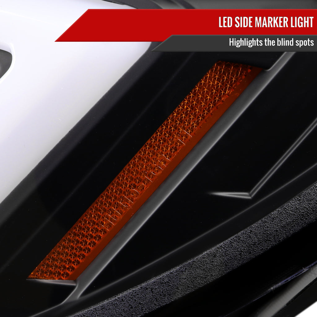2006-2007 Subaru Impreza WRX STI LED Bar Sequential Turn Signal Projector Headlights (Matte Black Housing/Clear Lens)