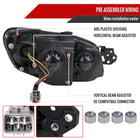 2006-2007 Subaru Impreza WRX STI LED Bar Sequential Turn Signal Projector Headlights (Matte Black Housing/Clear Lens)