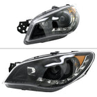 2006-2007 Subaru Impreza WRX/STI Projector Headlights w/ LED Light Strip (Matte Black Housing/Clear Lens)
