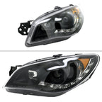 2006-2007 Subaru Impreza WRX/STI Projector Headlights w/ LED Light Strip (Matte Black Housing/Clear Lens)