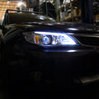 2008-2014 Subaru Impreza WRX/ 2008-2011 Outback Sport LED Bar Projector Headlights (Chrome Housing/Clear Lens)