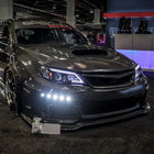 2008-2014 Subaru Impreza WRX/ 2008-2011 Outback Sport LED Bar Projector Headlights (Glossy Black Housing/Smoke Lens)