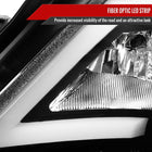 2008-2014 Subaru Impreza WRX/ 2008-2011 Outback Sport LED Bar Projector Headlights (Matte Black Housing/Clear Lens)